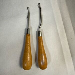 Vintage Latch Hook Tools | Wooden Handles | Made in England